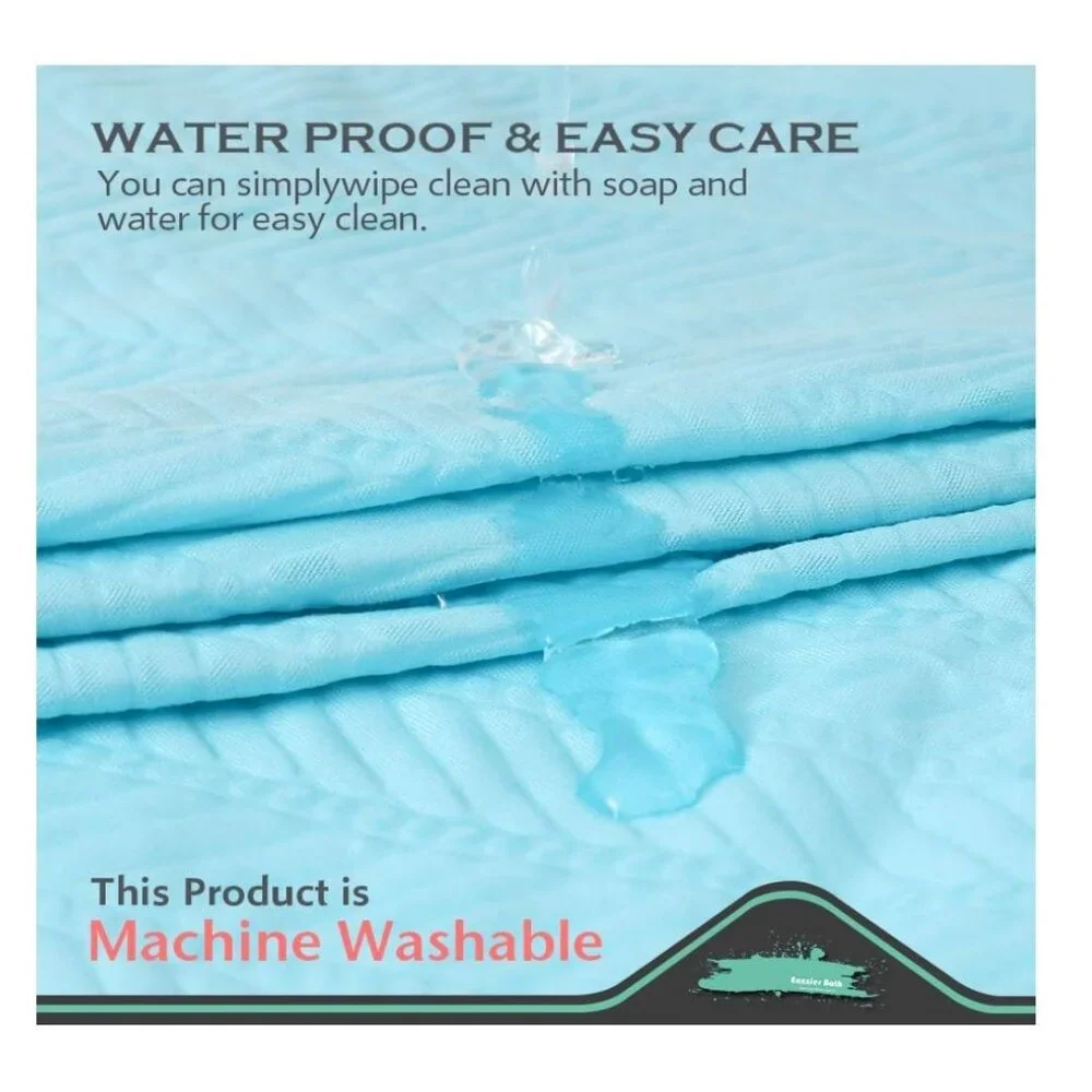 Blue Fabric Shower Curtain or Liner for Bathroom-72X80